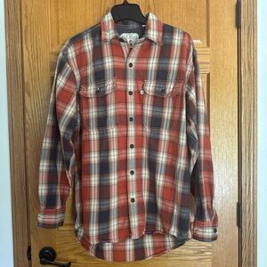 RedHead Casual Button Down Shirt Red and Blue